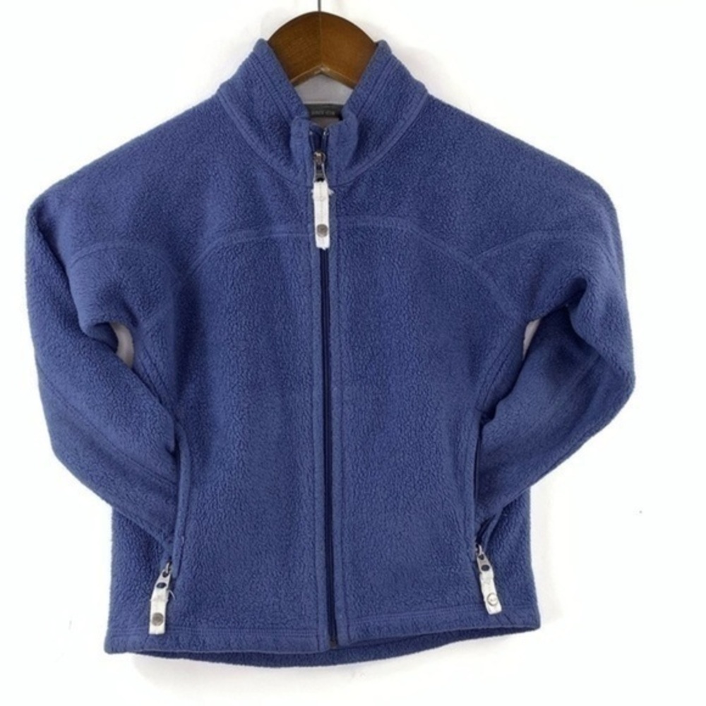 REI Girls XXS 4 / 5 Blue Fleece Full Zip Softshell Jacket Hiking 4/5 Outdoors